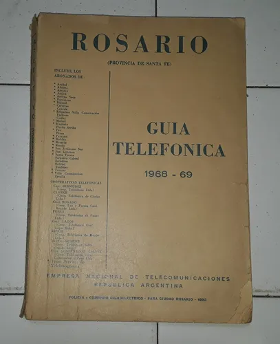 Guia Telefonica Rosario 1968/69 (Usado)