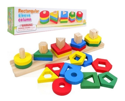 Juego Encaje Dificultad Madera Didáctico Bloque Construccion