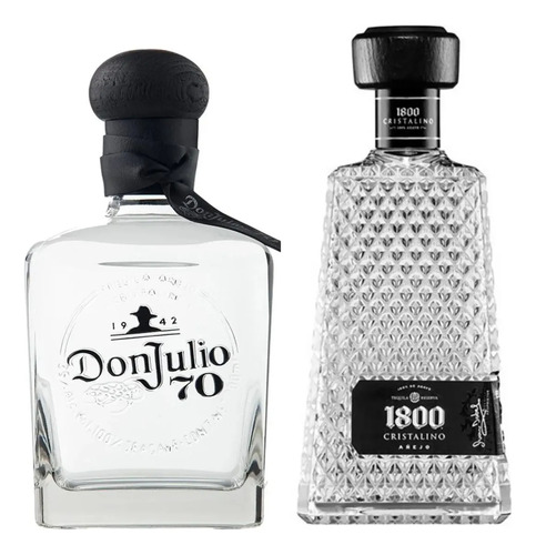 Pack De Don Julio 70 700ml Y 1800 Cristalino 700ml