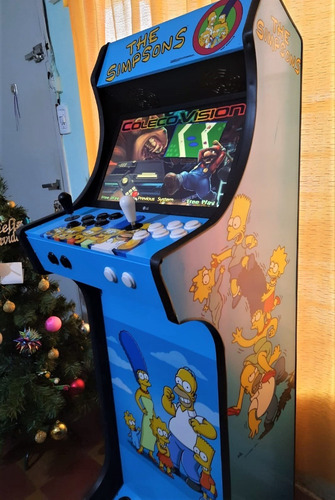Imagen 2 de 5 de Multijuego Arcade Retro Hyperspin 2 Jugadores Simpsons