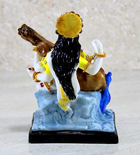 Escultura De Resina De Saraswati 28 Cm Multicolor