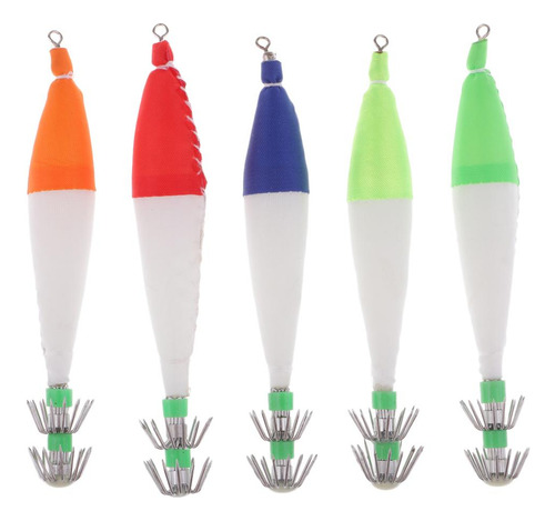 3 X 5x Cebo De Pesca Calamar Gancho Pesca Ganchillo Tackle