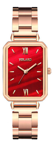 Reloj de pulsera O para mujer, diseño creativo con forma de rectángulo, números romanos, modelo 63