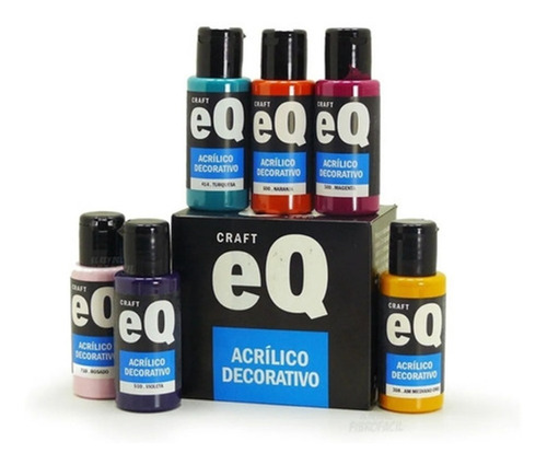 Imagen 2 de 6 de Set 10 Pintura Acrílicas X 50cc Eq Arte-100% Acrílico Linier