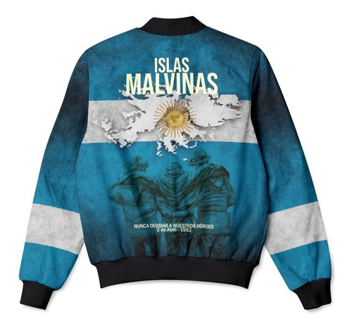 Imagen 2 de 2 de Campera Bomber Argentina Malvinas Mod 8