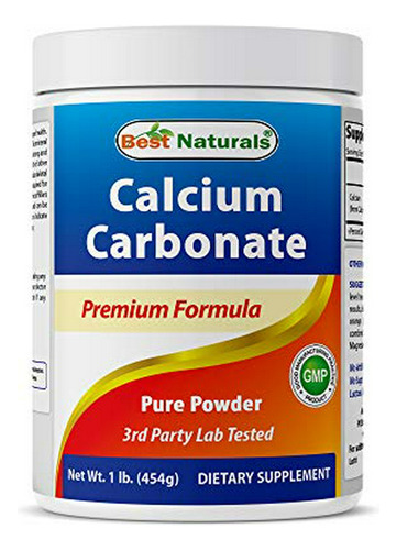 Suplemento Mineral De Cal Best Naturals Calcium Carbonate Po