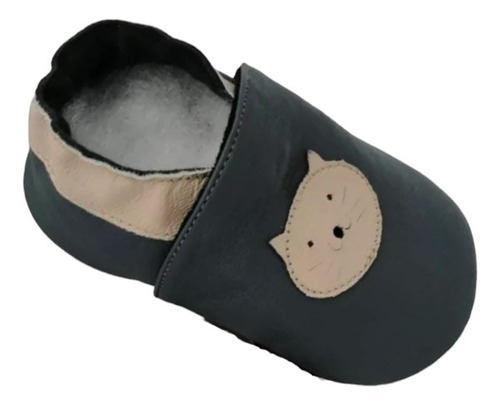 Zapatos Babuchas En Cuero Para Bebés Para Gatear Niño * Gato