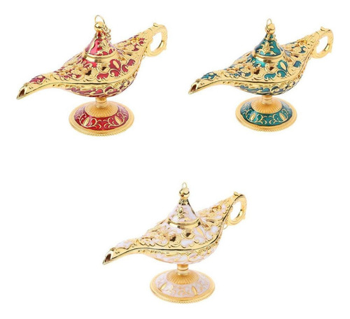 3 Lámparas Brillantes Doradas Decorativas Árabes Mágicas, La