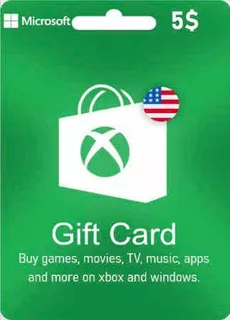 Tarjeta Xbox Gift Card Prepago Xbox One S X Series Us$5