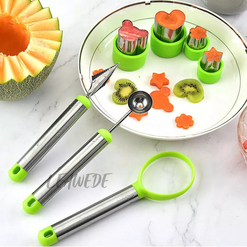 Para / . Kit De 7 Cortadores De Frutas, Moldes Para Frutas Y
