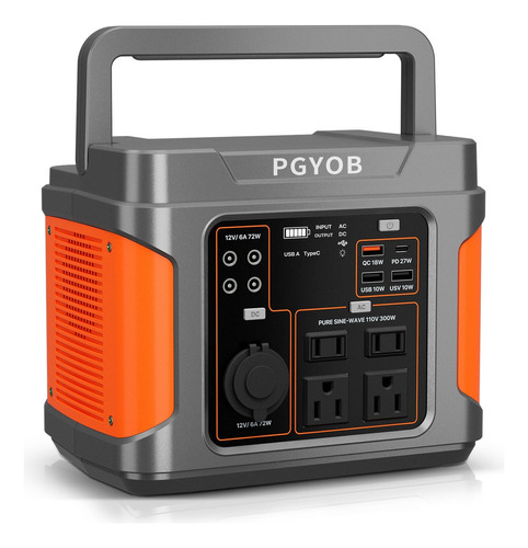 Pgyob Estacion De Energia Portatil De 300 W, Generador Solar