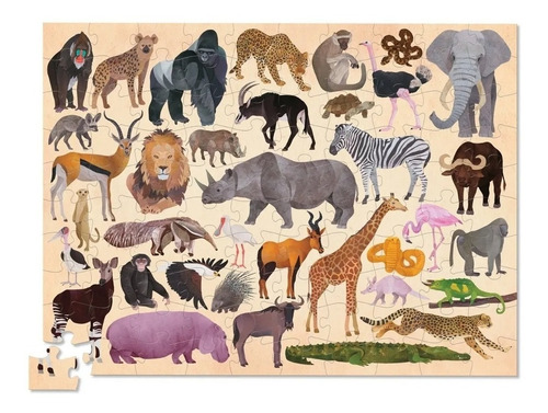 Puzzle 100 Piezas Animales Salvajes Crocodile Creek Edu