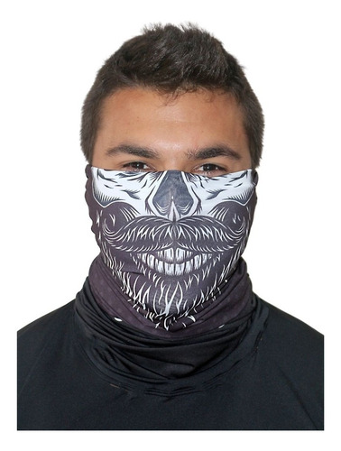 Imagem 6 de 8 de Buff Lenço Bandana Caveira Mexicana Moto Pesca Metal Uv50