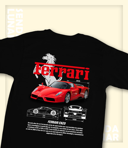 Playera De Algodon Ferrari Vehiculos Carrera