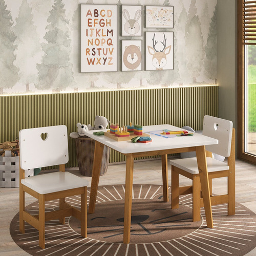 Mesa Infantil Em Madeira Maciça Sofia Wt