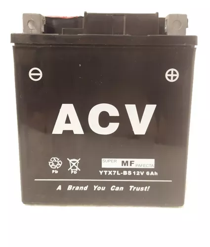 Bateria Moto Acv Acido Libre Mantenimiento 12v 6ah Gts Stree