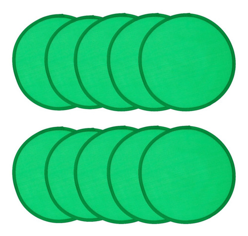 Paquete De 10 Frisbee Plegable De Tela Color Verde
