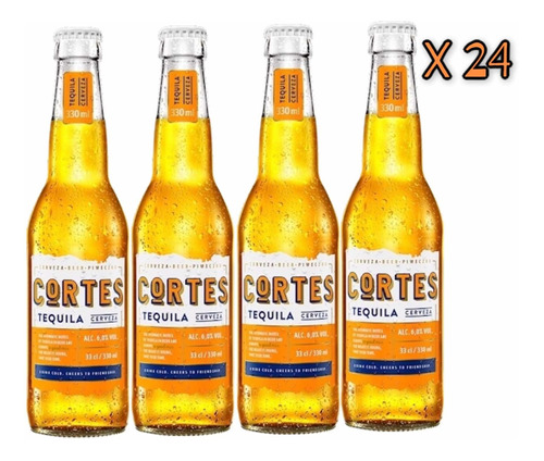 Imagen 1 de 5 de Cerveza Cortes Sabor A Tequila (24 Unidades)