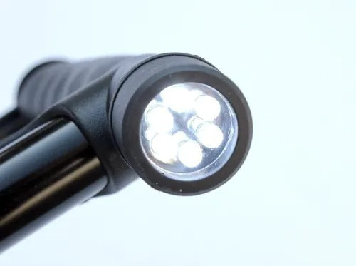 Bastón Ortopédico Retractil Plegable C/luz Led, Base Estable