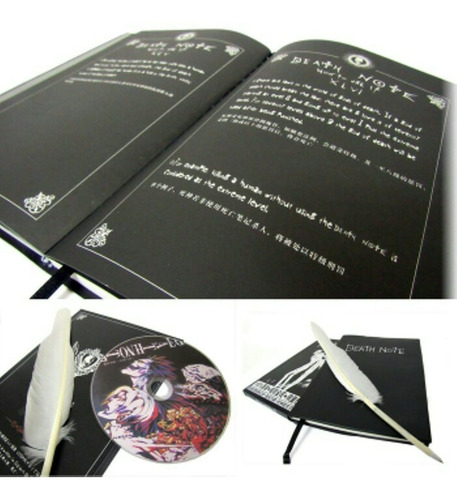 Death Note Cuaderno Libreta Cosplay Agenda + Pluma + Cd