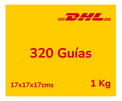 320 Guía Dhl Prepagada Día Siguiente 1kg