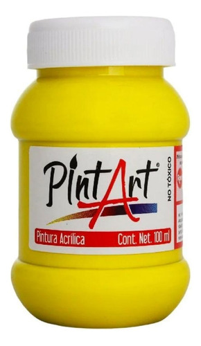 Pintura Acrilica Pintart Estudiante 100ml Escoge Color Color Amarillo Cadmio Claro