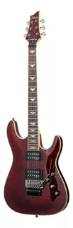 Guitarra eléctrica Schecter Omen Extreme-6 archtop de arce/caoba black cherry con diapasón de palo de rosa