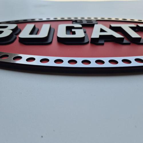 Cuadro3d Escudo Bugatti Roll Royce Aston Martin 40cm Exotic Bugatti
