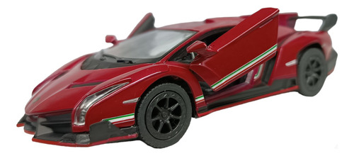 Lamborghini Veneno, Color Rojo,  Escala 1/36, Metálico