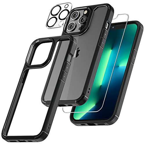 Funda Tauri P/ iPhone 13 Pro 6.1 + Protectores - Negro