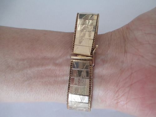 Relogio Mirvaine 17 Rubis Pulseira Bracelete Ouro 18k Femin.