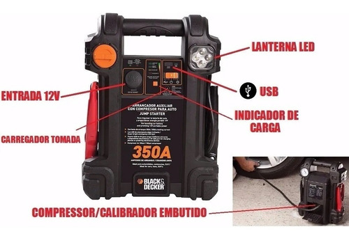 Imagem 7 de 7 de Auxiliar Partida Js350cc 12v 350a Bivolt- Black E Decker