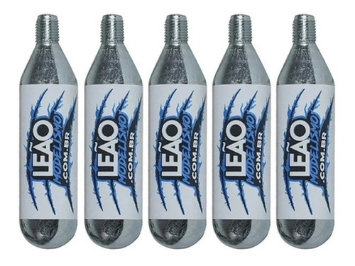 5x Cartucho Refil Cilindro De Co2 16g Pneu Bicicleta Moto.