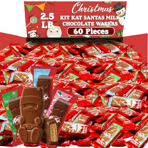Kitkat Santa Chocolate 60 Unidades - Dulces Navideños