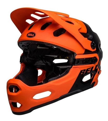 Capacete Ciclismo Bell Super 3r Mips Cor Laranja Tamanho 55-59cm