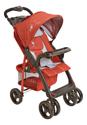 Cochecito de paseo Kiddy C10 rojo con chasis color negro