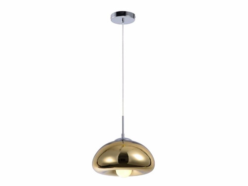 Imagem 1 de 2 de Lustre Pendente Dourado Com Pequena Avaria (leia Anuncio)