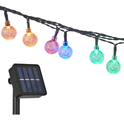 Evgoisle 50 Luz Solar Led Globo Cristal 32 Pie Cadena Para 8