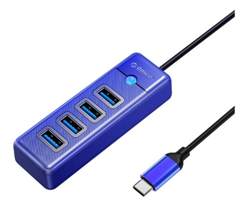 Hub Usb C Laptop 4 Puerto Led Plug And Play Portable Otg