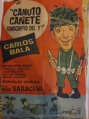 1 Afiche De Cine Antiguo Original- Con Carlitos Bala´549