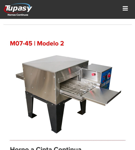 Horno A Cinta Continúa Tupasy!