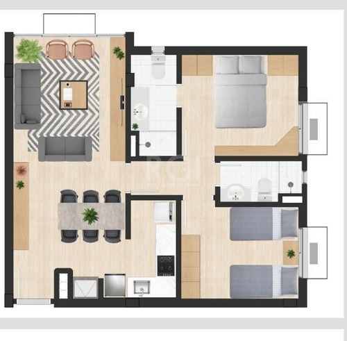 Imagem 3 de 4 de Apartamento - Petropolis - Ref: 540644 - V-ca4637