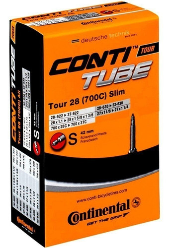 Camara 700x28/37 Continental Tour 28 Slim S42mm