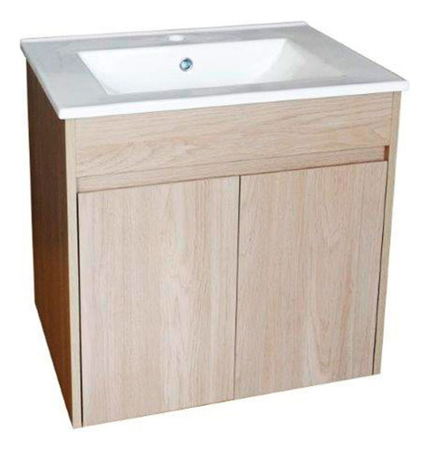 Mueble Blanco Ceniza De Madera Laqueado 2 Puertas Con Bacha