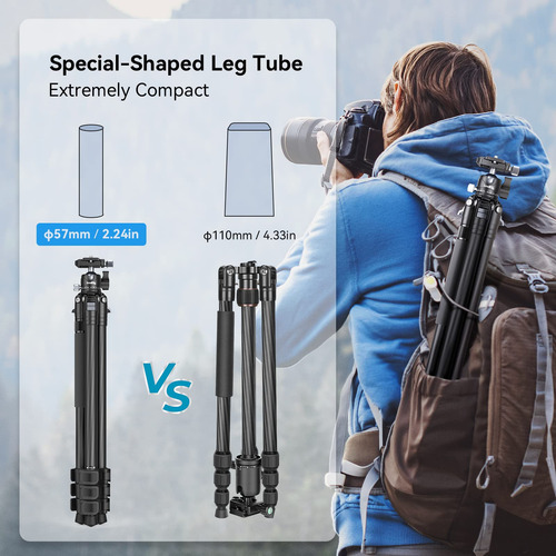 Trípode Smallrig Ap-10 De Fibra De Carbono Ligero Con Monopi