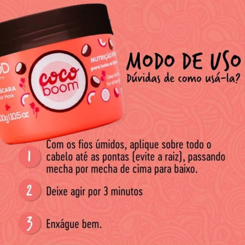 Máscara Qod Coco Boom nutrição 300g