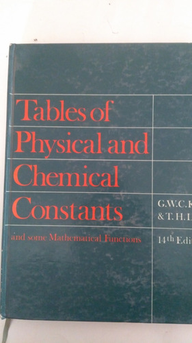 Tables Of Physical And Chemical Constants