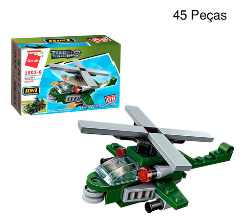 Bloco De Montar 8 Em 1 361 Peças Militar Combat Zones Series