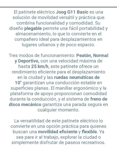 Monopatin Electrico Joog