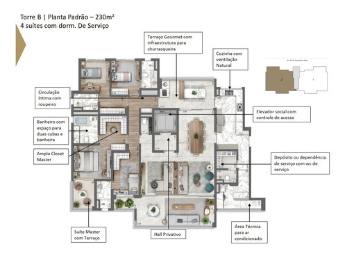 Imagem 4 de 14 de Apartamento 4 Dorms 307m A 483m-on The Parc By Yoo